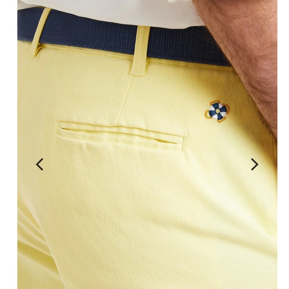 CASTAWAY NANTUCKET ISLAND CISCO SHORT STRETCH TWILL NEON YELLOW Size 38 $89.50 - Picture 3 of 8